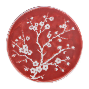 Cherry Blossom 17.75" Ceramic Garden Stool - JONATHAN Y